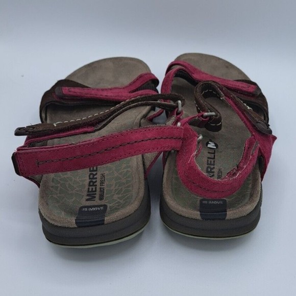 Merrell Continuum Vibram Select Grip Strappy Sandles; Beet Red; Size 7 - Picture 3 of 6